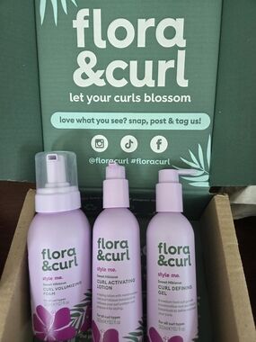 flora & curl Sweet Hibiscus Curl Set — Lavender Pink